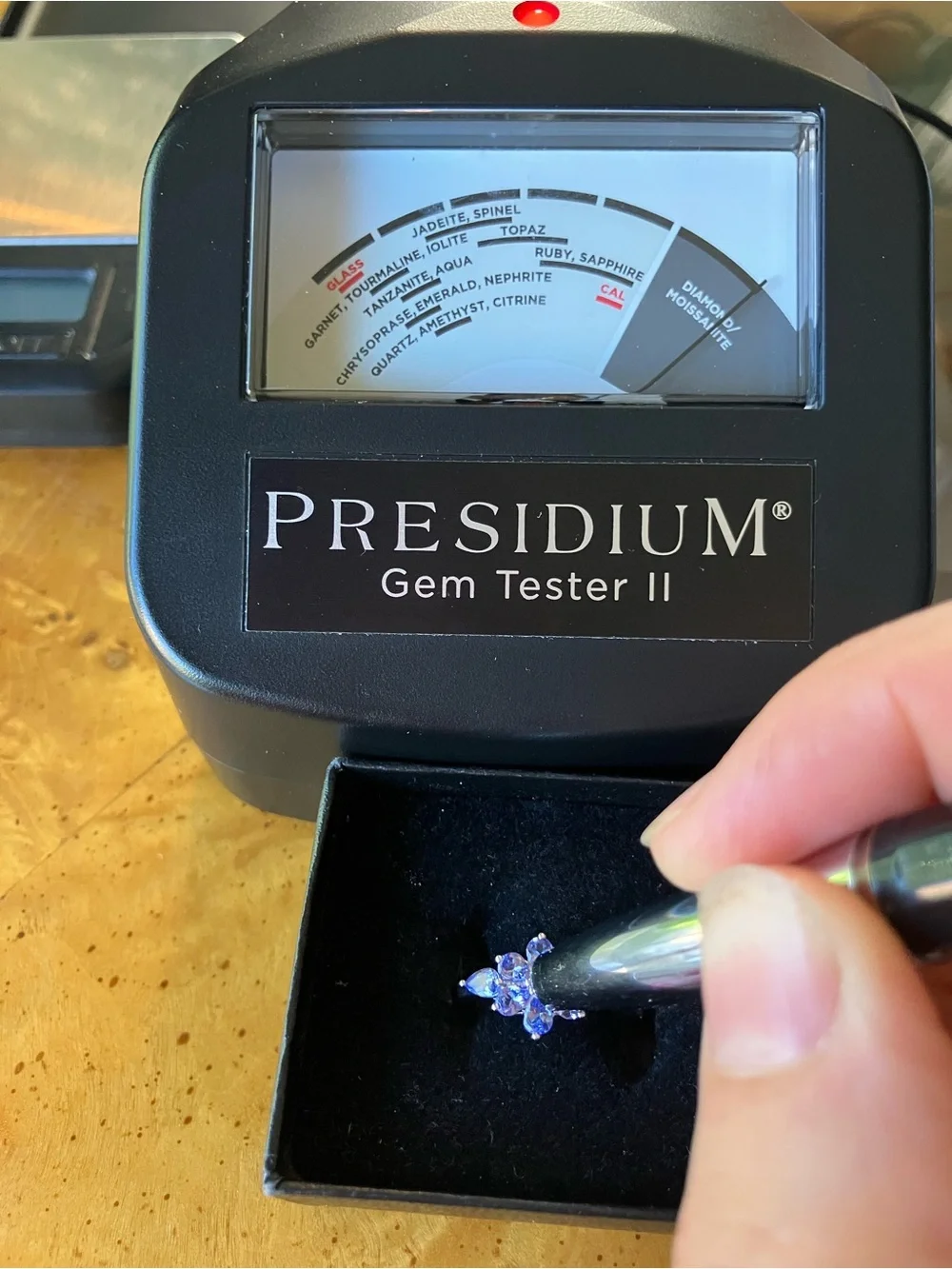 Natural Tanzanite White Diamond Ring Size 9